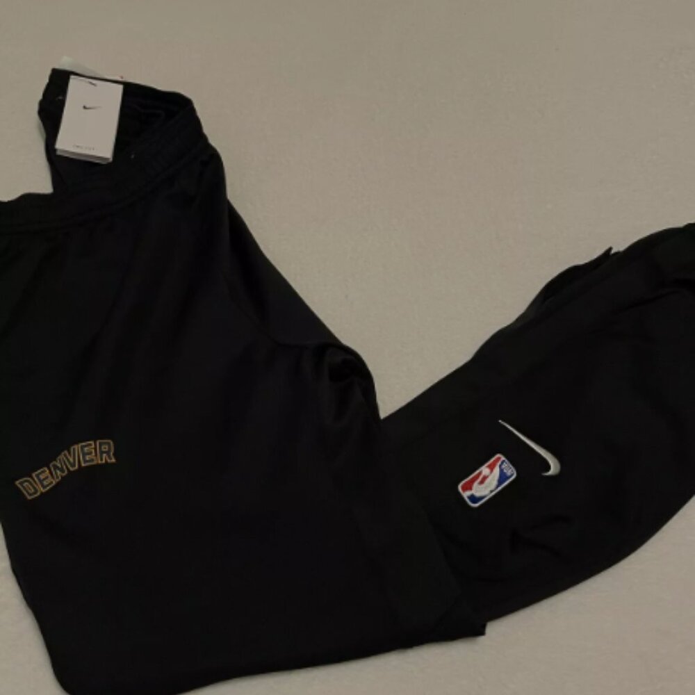 NWT Nike NBA Denver Nuggets Black City Edition On-Court Warm Up Pants Sz L TALL